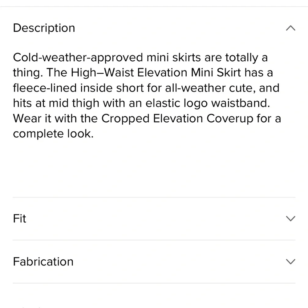 ALO Yoga White Skirt
